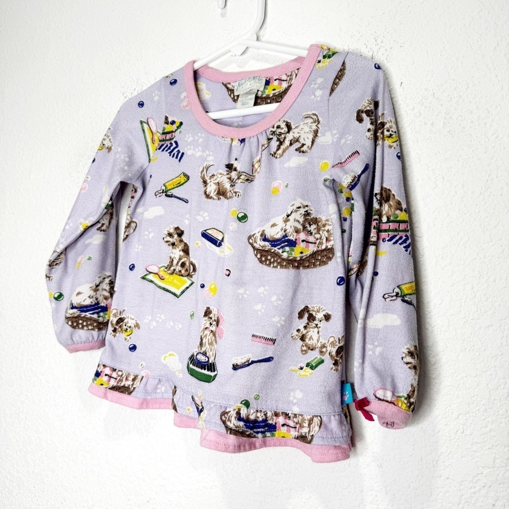 Nick and Nora Puppy Dog Sleep Ruffle Top